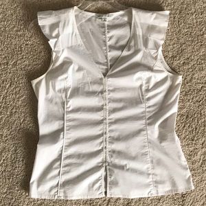 Banana Republic Button-Up Cap Sleeve Top